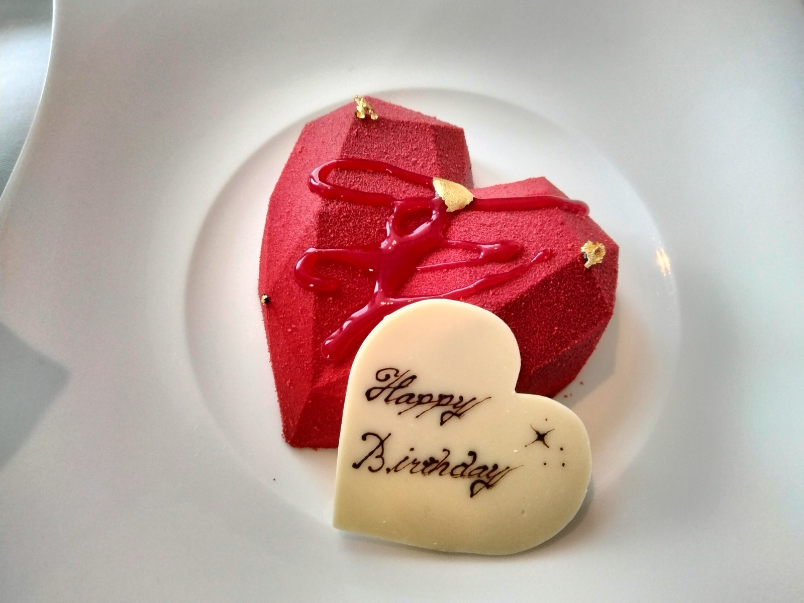 誕生日のお祝いデザート